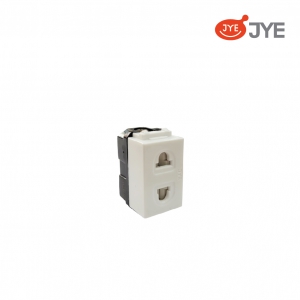Ổ cắm đơn 2 chấu (Có màn che) JY-E1001-VD