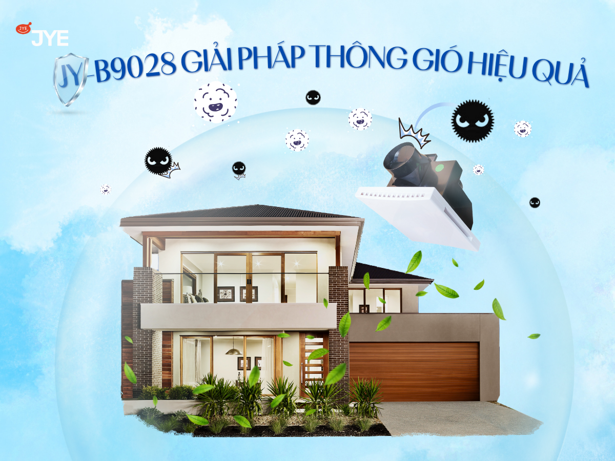 Quạt thông gió âm trần JY-B9028 – Giải pháp thông thoáng hoàn hảo cho không gian hiện đại