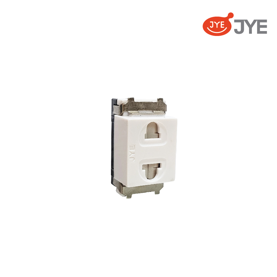 Ổ cắm đơn 2 chấu JY-1001SVD W